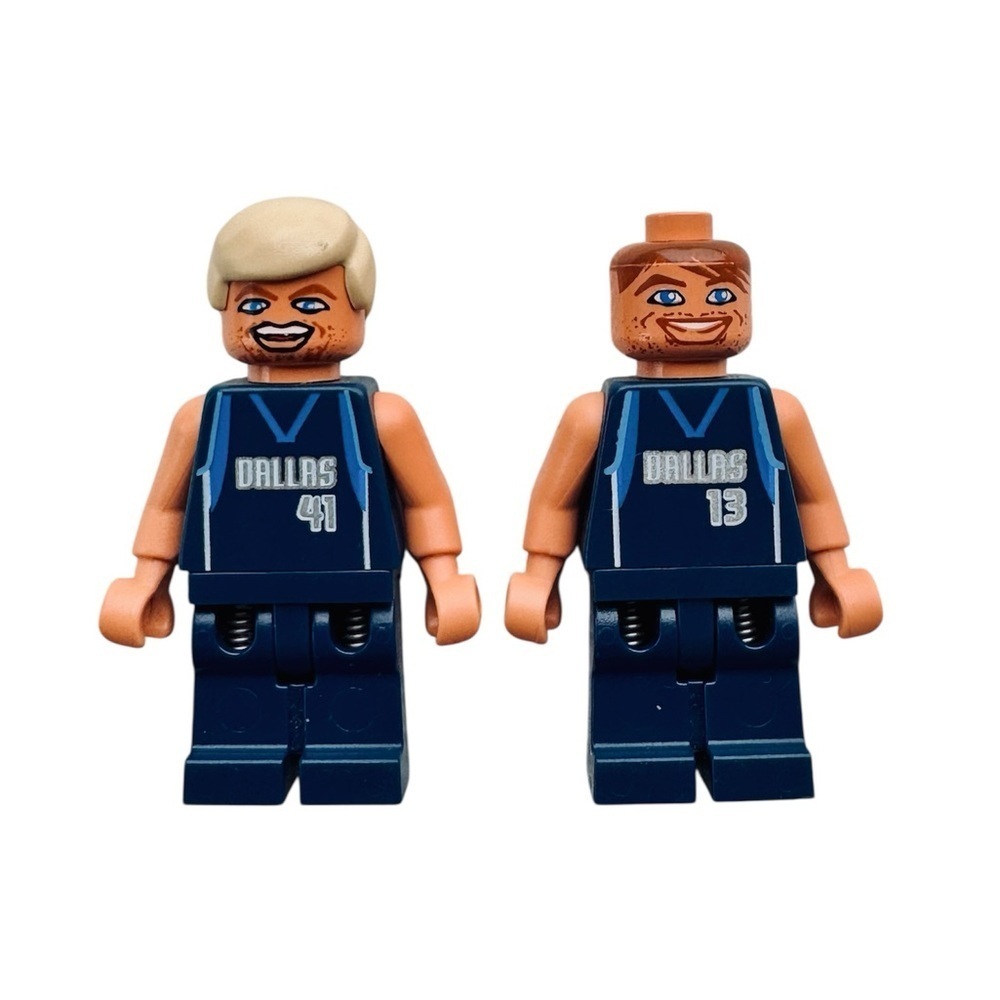 LEGO Sports Minifigure NBA Steve Nash #13 Dirk Nowitzki #41 Dallas Mavericks